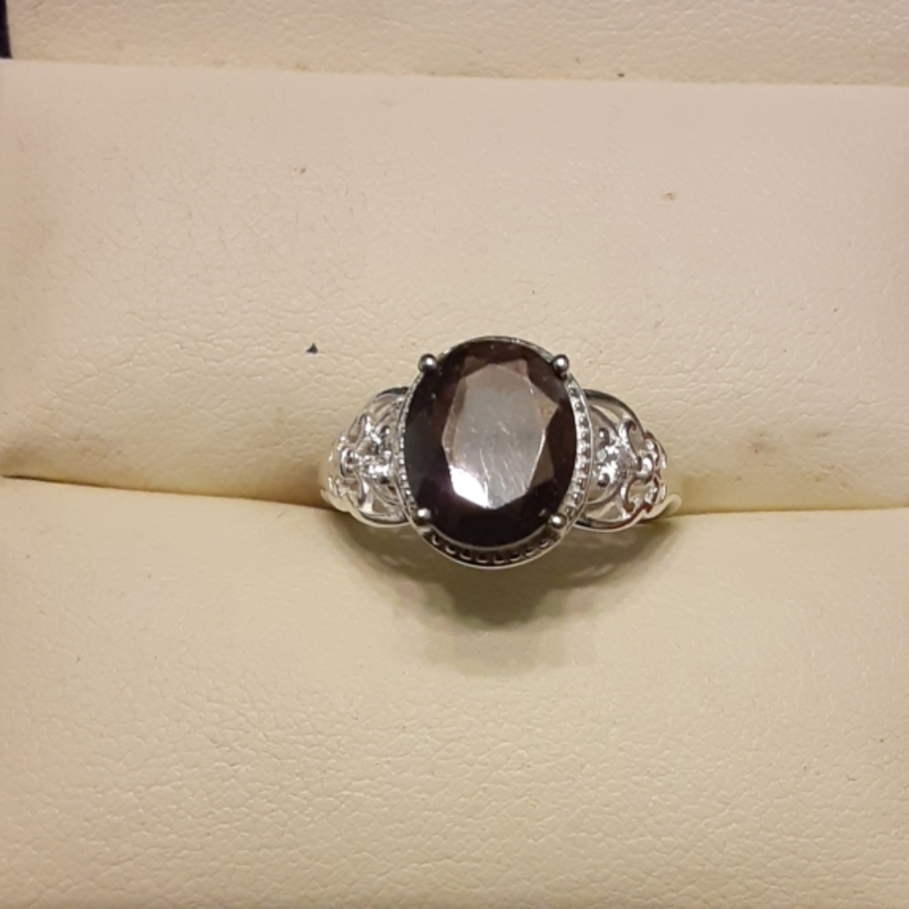 2.50ctw Genuine Silver Sapphire 925 Sterling - Picture 2 of 7